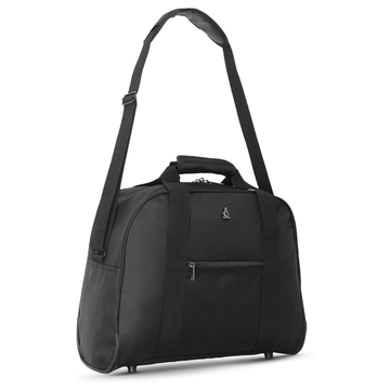 AEROLITE (40x30x15cm) British Airways Maximum, KLM, Air France, Turkish Airlines Maximum Allowance Size Holdall, Cabin Luggage Under Seat Flight Bag, Black - Aerolite UK